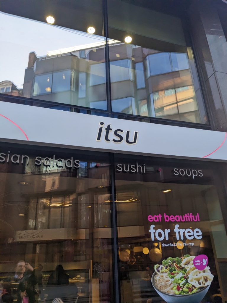 The entrance to itsu