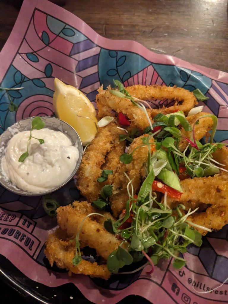 Bill's calamari starter