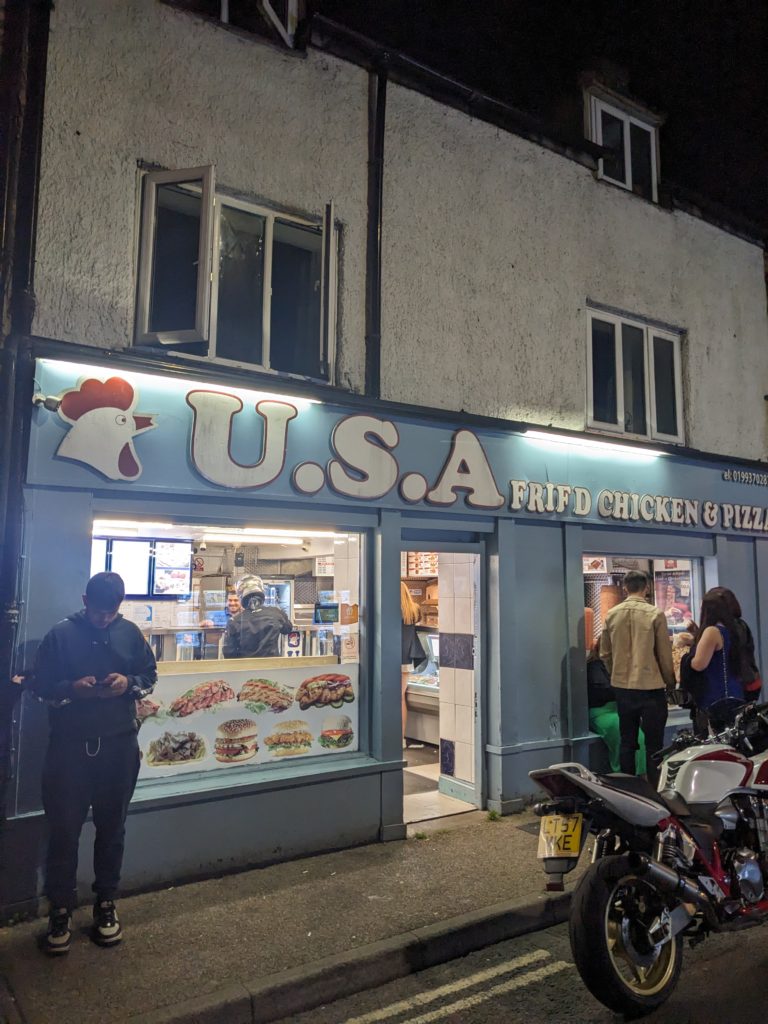 Entrance of USA fried chicken